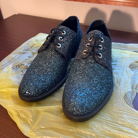 Miista Sparkly Ombré Fade Glitter Oxfords Brogues, NWOT GB3 EU36 US5.5-6 - Picture 2 of 8